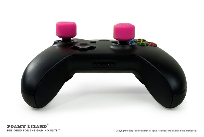 Foamy Lizard AceShot Thumb Grips (8pc) for Xbox One (Series X, S) & Steamdeck by Foamy Lizard â€“ Sweat Free 100% Silicone Precision Raised Antislip Rubber Analog Stick Grips For Xbox One Controller (8 grips) PINK - Image 2